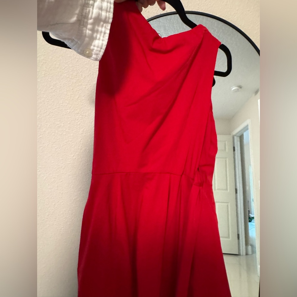 DIANE Von FURSTENBERG Red ruffle belted wrap dress bow tie - Picture 11 of 11